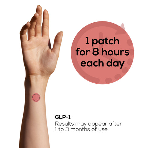 HARMONIFY GLP-1 Patches with L-Glutamine Berberine Chromium Pomegranate Cinnamon Ginger Root Artemisia Selengensis & Rose Flower Oil - 1 Pack 30 Patches - Leaf